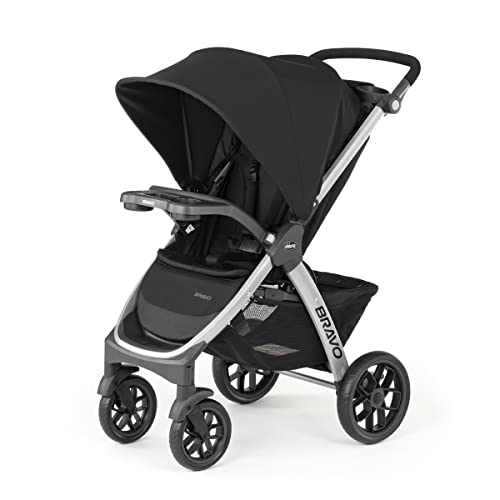 טיולון מהיר של Chicco Bravo - שחור | Black & Fit2 תינוקות ומושב מכונית - מיזם | אפור